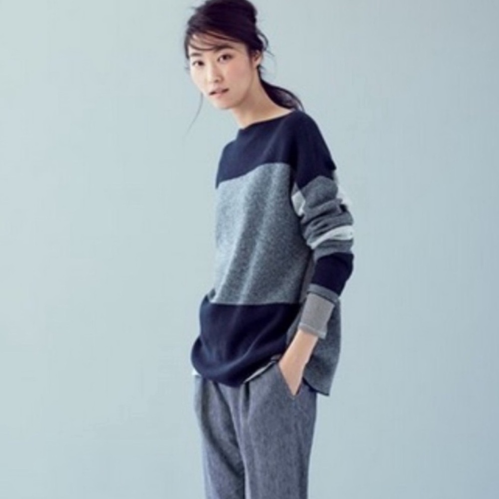 Vince Cashmere Colorblock Sweater Size: XS